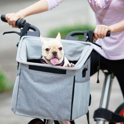 Pet Carrier Bicycle Basket Bag Pet Carrier | Booster Backpack for Dogs and Cats with Big Side Pockets